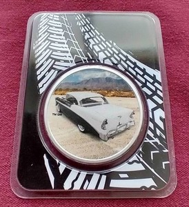Colorized 1 oz. Silver Chevy Bel Air Round