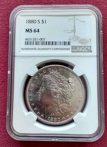 1880-S Morgan Dollar - MS64