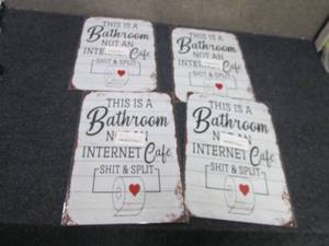 4 Bathroom Dcor Signs...