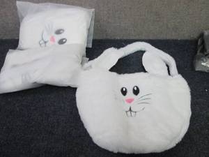 3 Plush Easter Bunny Tote Bags...