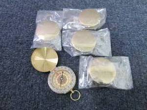 5 Gold Tone Compasses...