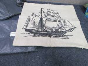 2 Nautical Pillow Covers 18 inches...