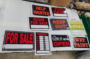 Large amount of signs