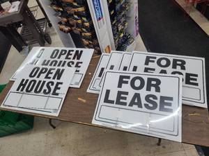 Lawn Signs Open House, For Lease
