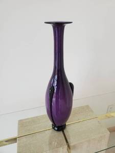 Large Purple Glass Vase