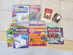 Collection Of Books And Puzzles