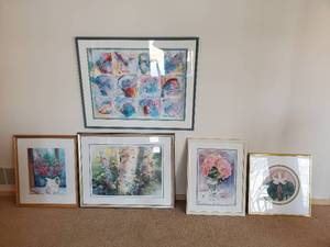 Five Pieces Of Framed Art