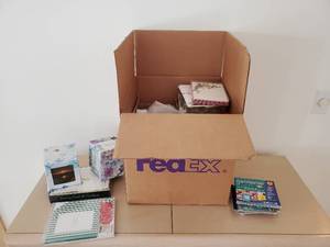 Box Of Stationary, Cards, And More