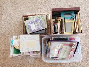 Collection Of Frames And Stationary Items