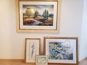 Four Framed Pieces Of Artwork