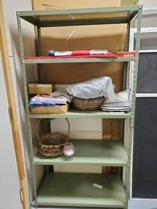 Metal Shelf With Contents
