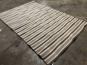 lot 3 image: Powerloom Stripe Outdoor Rug SageCharcoal Gray - Threshold designed with Studio McGee 7 ft x 10 ft review pictures
