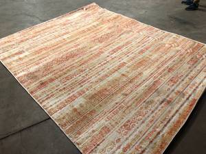 lot 5 image: Unique Loom Helios Sardinia Orange 8 ft. x 10 ft. Area Rug review pictures