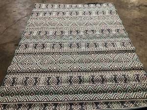 lot 7 image: StyleWell AquaCream7 ft. x 9 ft. Modern Polypropylene IndoorOutdoor Area Rug review pictures