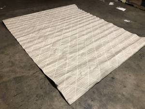 lot 16 image: Hampton Bay Trellis Tan 8 ft. x 10 ft. IndoorOutdoor Area Rug review pictures