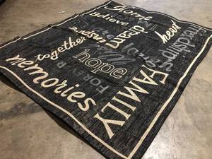 lot 26 image: FW Collection Home Family Black 9 ft. x 12 ft. Polypropylene IndoorOutdoor Area Rug review pictures