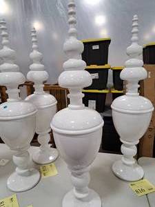 lot 815 image: 40 White Resin Totem Dcor