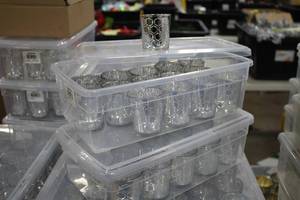 lot 663 image: Lot of (30) 3 Silver Candle Holders