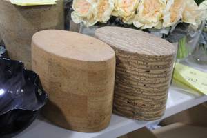 lot 759 image: Lot of (2) Faux Cork Oval Displays