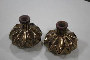 lot 794 image: Lot of (2) 5-12 Imitation Brass Vases