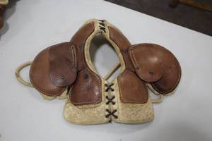 lot 886 image: Vintage W. H. Brine Leather Football Shoulder Pads