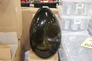 lot 689 image: Lot of (2) 10-12 Black Glass Vases