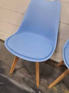 lot 578 image: 32 Blue Padded Dining Chair