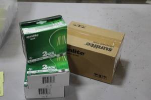 lot 977 image: Lot of (6) Sunlite Green  4.5W 120V LED Light Bulbs 2-pack