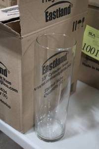 lot 1001 image: Lot of (1 Box) Eastland 13 Clear Glass Cylinder Vases 6-count