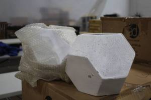 lot 1125 image: Lot of (2) 9-12 White Ceramic Vases