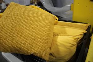 lot 1263 image: Lot of (4) 17 Yellow Throw Pillows