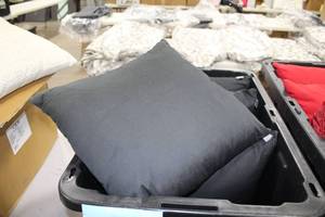 lot 1269 image: Lot of (4) Black Throw Pillows