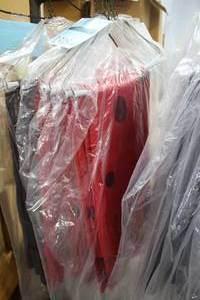 lot 1318 image: Lot of (9) 120 Red Round Table Cloths