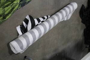 lot 1333 image: WhiteGray Stripe Cloth
