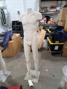 lot 525 image: 63 Male White Mannequin with Base