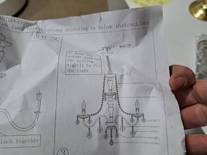 lot 446 image: Chandelier (unassembled)