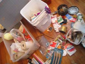 5-gallon Bucket and small storage t...