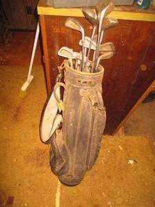 Antique MMiller golf bag with an as...