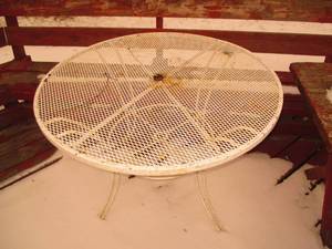 Rustic outdoor patio table...