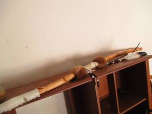 Vintage Native American wood staff ...