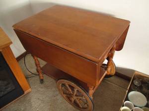 Antique butlers rolling tablecart...