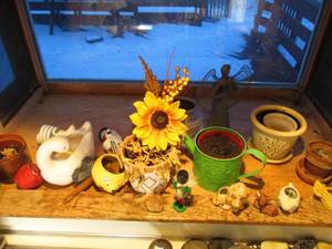 Windowsill of wonders. Assorted sha...
