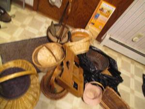 Oversized garbage bag filled with a...