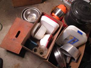 Large lot of metal prepware, cookwa...
