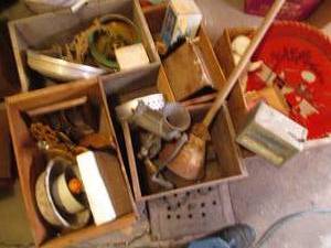 Vintage serving pieces, statues and...