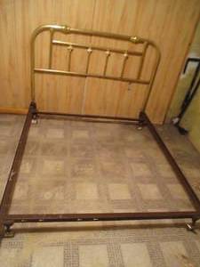 Brass tone metal FullQueen Sized H...