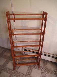 Wooden (5) tier multimedia shelf or...