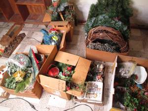 Huge lot of assorted Christmas them...