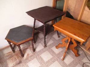 Set of (3) ornately detailed wood a...