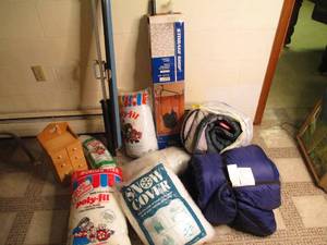 Vintage pull-down projection screen...